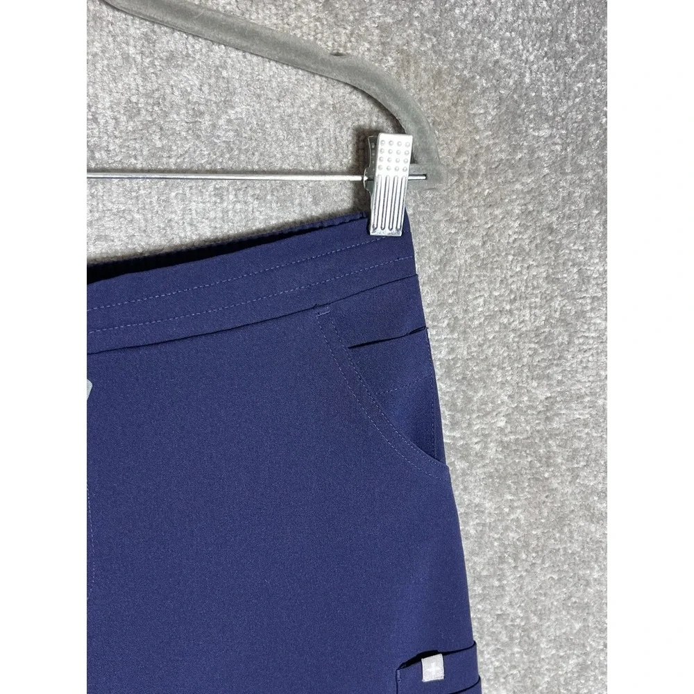 Figs Technical Yola High Rise Slim Scrub Pants Womens Sz Small Tall Blue Pockets